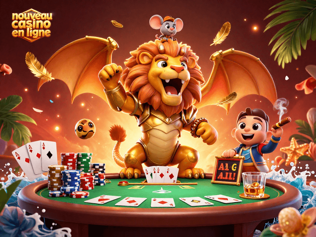 Ressentez l'énergie des jeux sur un nouveau casino en ligne avec des personnages captivants dans un décor animé.